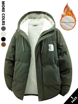 Men's Hooded Cotton Jacket Is Light and Warm Without Being Bulky. the Hood Adds Practicality and Is Suitable for Outdoor Light Activities, Warm-Up Exercises, Layering in Autumn and Winter, Daily Shopping, Friend Gatherings, and Short Trips