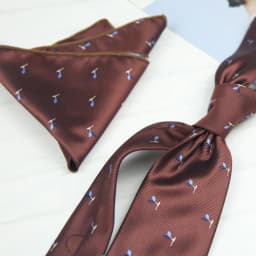 2pcs Neck Ties Set New Arrival Wine Red Striped Neckties Formal Business Khaki Dots Floral Pocket Square Wedding Shirt Cravat