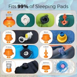 22g Mini Air Pump for Sleeping Pad & Inflatables, 4.2kPa 350L/min High Speed, USB-C Powered Air Mattress Pump for Swimming Rings