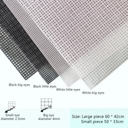 Handcraft Latch Hook Bags Made Plastic Grid Hook Crafts Accessory Plastic Mesh Cloth For Bag Rug Thread Hook Craft Supplies