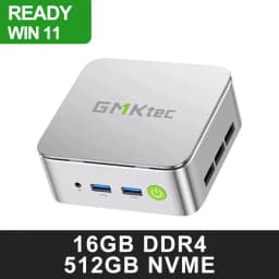 GMKtec G10 Mini PC AMD Ryzen 5 3500U DDR4 RAM 64GB Support Dual M.2 NVMe SSD 16TB Triple Display 8K HDMI DP Type-C WiFi5 BT5.0