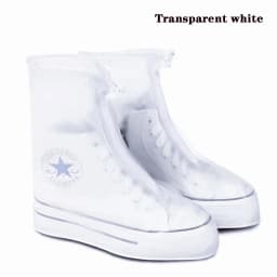 Rainy Waterproof Reusable Shoe Covers, Non-Slip Rain Boot Protectors with Zipper & Drawstring, Multi-Size for Men, Women & Kids
