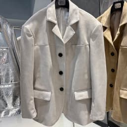 YOLOAgain Women's Oversized Suede Leather Blazer Single Breasted Real Leather Jacket Female 2025 Spring
