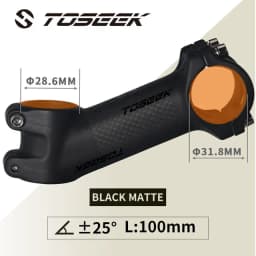 Toseek Stem MTB Carbon + Aluminum Mtb Handlebar Stem Bike Power 31 8mm Bicycle Handlebar Table 10 17 25 35 Degree Stem Bike Part