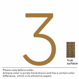 Nurlin Solid Brass Hammered Antique Brass 4-12 Inches 10-30cm Big Number Letter Door House Public Floating Signature
