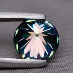 Moissanite Stone Round Cut Rainbow Purple Color DIY Charms Jewelry Making Ring Necklace Earrings Main Materials Certificate