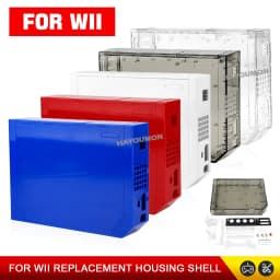 NEW Full Set For Wii Full Case Cover Housing Shell With Buttons Transparent Black Color Housing Shell Case For Wii Gaming Consol
