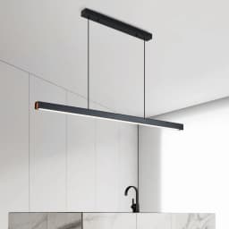 Modern LED Pendant Light Minimalist Lines High-End Feel For Restaurants Offices Conference Rooms Long Strip Lighting Fixtures