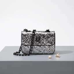 Multicolor Glitter Sequins V Diamond Quilted Mini Square Bag Ladies Eagle Head Lock Gold Metal Chain Crossbody Shoulder Handbag