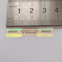 100pcs 36x8mm Dogbone Security Seal Silver Hologram Sticker Tamper Proof Serial Number VOID Left Tamper Evident Label