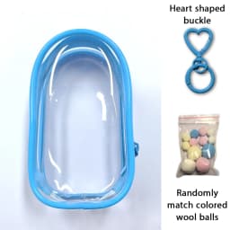 For Mini Labubu Pin For Love V4 Transparent Colorful Protector Case Doll Accessories Plush Doll Display Bag Outdoor Keychain Toy