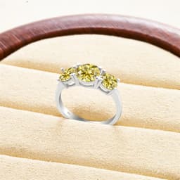 Total 4 Carat Moissanite Ring D Color VVS1 EX Round Moissanite Ring 925 Sterling Silver Eternity Ring Women Engagement Wedding