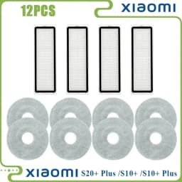 For Xiaomi Robot Vacuum S20+ Plus B108GL/ S10+ Plus B105 Parts Main Roller Side Brush Hepa Filter Mop Cloth Accessories