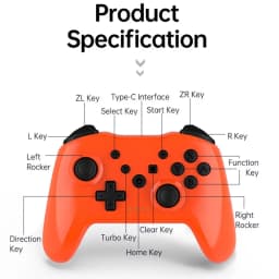 GAMINJA New Wireless Controller No Latency Bluetooth Gamepad PC Joystick For Nintendo Switch Game Console PS3 TV Box PC