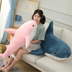 140cm Giant Shark Plush Toy Soft Stuffed Speelgoed Animal Reading Pillow for Birthday Gifts Cushion Doll Gift For Children