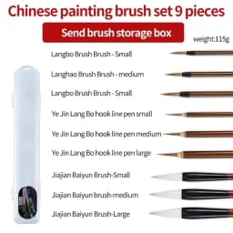 Chinese Painting Brush Beginner Calligraphy Drawing Bamboo Pen Curtain Felt Rice Paper Set Landscape Drawing Writing Art Supply