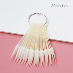 Nail Display Sticks Nail Swatch False Nail Tips Nail Gel Polish Practice Clear Natural Colors Display Board for Nail Art Tools