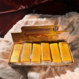 1PCS Simulate Gold Brick Squishy Slow Rising Stress Relief Toy Realistic Gold Bar Squeeze Anti-Anxiety Fidget Toy Party Favors