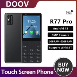 DOOV R77 Pro Touch Screen 4G Mobile Phone Google 2.8“ Screen 3GB+32GB Android13 5MP Whatsapp Multi Language Keyboard Cellphone