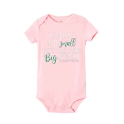 I May Be Amall But I'm One Big Wish Come Ture Baby Romper Newborn Bodysuit Short Sleeve Jumpsuit IVF Success NICU Baby Clothes