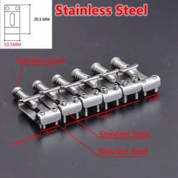 1 Set 10.5MM/10.8MM/11.3MM Stainless Steel / Titanium Alloy (TC4) Electric Guitar Bridge Saddle for Fende.r ST