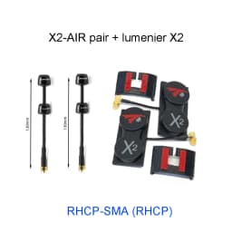 Lumenier Double AXII 2 Long Range 5.8GHz FPV Antenna RHCP LHCP Patch SMA For HDZero V2 Fatshark FPV Goggles FPV RC Racing Drone