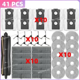 Fit For (Mova P50 PRO ULTRA/P50 Ultra, Dreame X40 Ultra/L40 Ultra/L30s Pro Ultra Heat) Tricut Roller Brush Filter Mop Cloth Bag