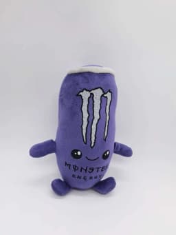 Black White Energy Monstoer  Can Shaped Plush Toy Zero Sugar Theme Soft Stuffed Doll Desktop Decor Holiday Gift