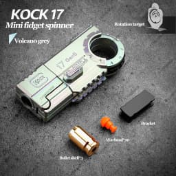 EDC Tactical Pistol Toy Fidget Spinner Ejectable Shell Toy Fidget Gear Gadget Stress Relief Anti-Anxiety Toy for Adults Gift