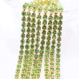 1 Yard Rhinestones Chain SS6- SS12 Gold Base Shine Crystals Stones Glue On Rhinestone Chain for Clothes Needlework Gems Crafts