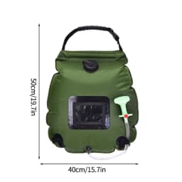 20/40L Portable Camping Shower Bag Solar Shower Bag Camping Bathroom Heating Water Storage Container with Switchable Head