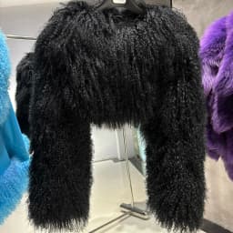 YOLOAgain Plus Size 8XL Women's Real Mongolia Sheep Fur Jacket Cropped Jacket Streetwear