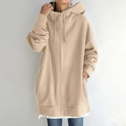 Slouchy Y2k Thicken Sweatshirt Women's Mid Length Solid Color Oversized Hoodies With Pockets Winter Large Size Hooded Jacket 5XL