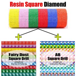 HOMFUN Resin + Fairy Dust + AB Drill Photo Custom Full Drill 5D DIY Diamond Painting Private Cross Stitch 3D 5D Embroidery Decor
