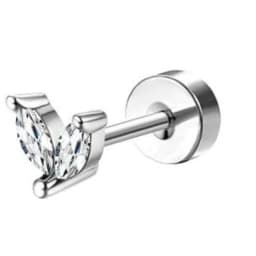 Bobisty 1pc Earrings for Sensitive Ears Surgical Stainless Steel Earrings for Women Dainty Flat Back Earring Stud Hoop Cartilage