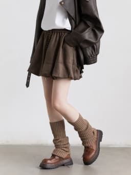 CHIC VEN Women Mini Skirts Casual Retro Flower Bud Suede Half Skirt High Waisted A-line Ladies Clothes Spring Autumn 2025