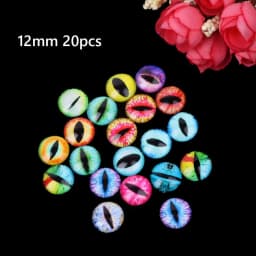 20Pcs Plastic Glass Dolls Eyes DIY Crafts Eyeballs Funny for Children Toys Dinosaur Animal Eyes Time Gem Accessories