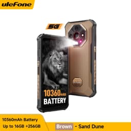 Ulefone Armor X16 Pro 10360mAh Glare Flashlight 5G Rugged Phone Smartphone Android 15 Up to 16GB+256GB 64MP Main Cam 6.56" 120Hz
