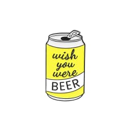 Beer Can Enamel Pin Custom Duff Beer Brooch Bag Clothes Lapel Pin Wish You Were Beer Badge TV Jewelry Gift for Fans Friends