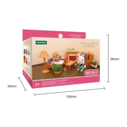 Forest Family Doll 1:12 Dollhouse Kitchen Accessories Mini Model Reindeer Animal Miniature Furniture Pretend Play For Girl Gifts