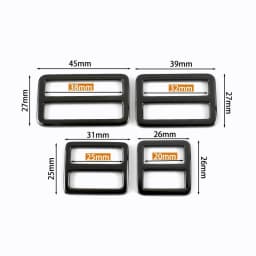 5Pcs 20-38mm Metal Ring Buckle Tri-Glide Slider Clasp Webbing Bag Strap Adjust Hooks Dog Leash Loops DIY Hardware Accessories