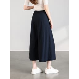 VIMLY Women's Wide Leg Cropped Pants 2026 Summer New Minimalist Commute Ruched Waist Design Loose Fit Casual Culottes A6206