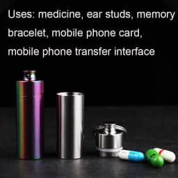 Stainless Steel Waterproof Pill Bottle Mini Pill Box Portable Pill Bottle Sealed Warehouse Outdoor Portable Equipment