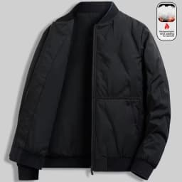 Thickened Fleece Lined Cotton Jacket for Men Wear Resistant Warm Autumn Winter Coat Youth Casual Style Long Sleeve Baseball C...
