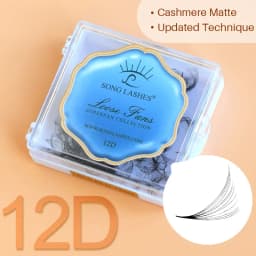 NEW Song Lashes Promade Fans Pointy Base Loose Fans Sharp Thin Root Korea PBT Material 500 Fans