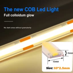 Waterproof COB LED Strip Light 12V 24V 3000K 4000K 6000K IP67 Flexible Led Tape 480LEDs/m 5m 10m 20m 0.5m 1m 2m Linear Lighting