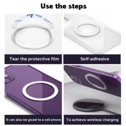 1-10PCS for Magsafe Magnetic Plate Ring Universal Stickers Support Wireless Charger Metal Plate Sheet for iPhone Samsung Xiaomi