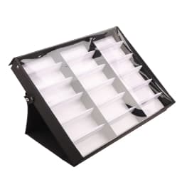 5/18 Grids Flip Eyeglass Display Box Showcase Sunglasses Case Storage Organizer For Women Men
