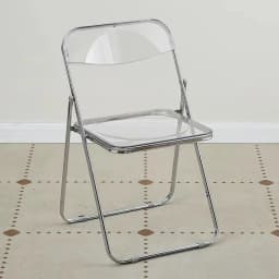 Modern Simple Acrylic Transparent Folding Chair Portable Dining Leisure Chair for Home Living Room Balcony