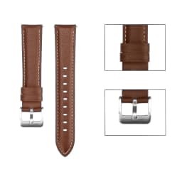22mm 20mm Leather Band for Samsung Galaxy Watch 3 41mm 45mm Bracelet For Active 2 / Watch 4 Watch5 Watch6 Replacement Strap